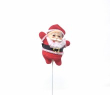 Xmas Pick 3" Santa on 9" Stem (x12)