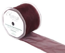 Finesse Wired Ribbon (70mm x 20m/Burgundy)