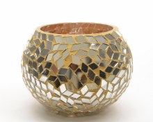 glass tealightholder mosaic