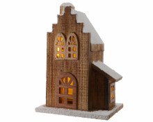 LED wooden house ind bo natur