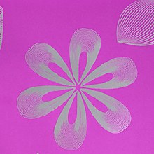 Flower Stencil Pink Design Pap