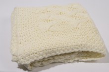 acrylic throw hand knitted