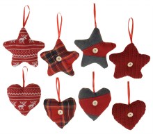 HANGING DECO SCOTTISH 15CM ASSORTED