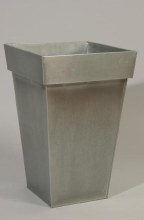 zinc planter square with rim
