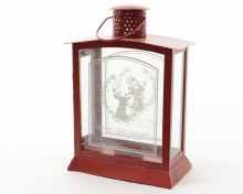 iron lantern with reindeer