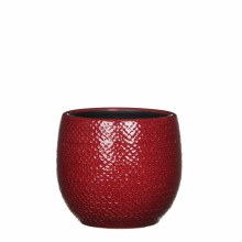 Gabriel pot round bordeaux - h
