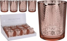 TEALIGHTHOLDER 8CM COPPER 4ASS