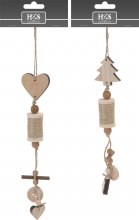 HANGDECO WOOD 35CM 3ASS