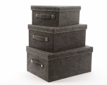 Felt storage box (Dark grey)