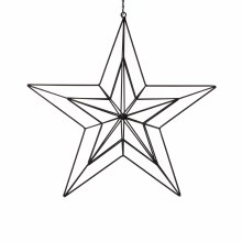 ORNAMENT STAR L47.5W10H100 BLA