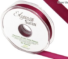 Double faced satin 15mm Burgundy