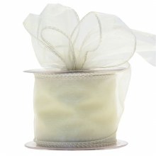 Finesse Wired Ribbon 70mm Cream