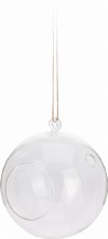 Hanging Glass Ball Clear 22cm