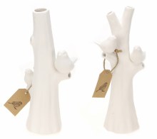 BIRD ON TRUNK VASE 2ASS