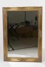 paulownia wood mirror faceted