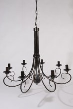 black antique 10arm chandelier