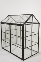 iron greenhouse with glass
