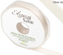 Double Faced Satin 15mm Ivory