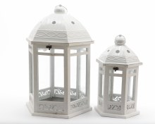 wood lantern hexag w met roof