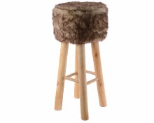 pes footstool w artificial fur
