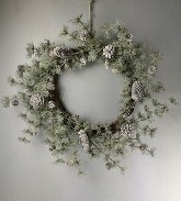 Pine Wreath Snowy Green 50cm
