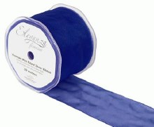 Finesse Wired Ribbon 70mm Navy Blue