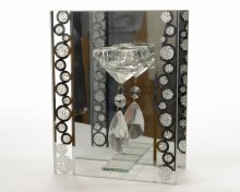 glass tealightholder w crystal