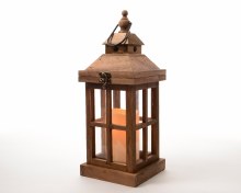 LED wooden lantern ind bo