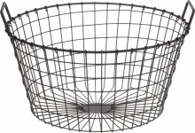 Basket Metal 46X27cm Rustic Co