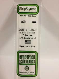 STRIP STYRENE .080X.25