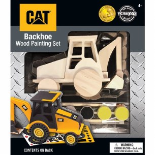 CAT Backhoe Wood Craft & Paint