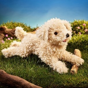 Poodle, White Puppy PUPPET