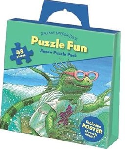 SURFING IGUANA JIGSAW PUZZLE
