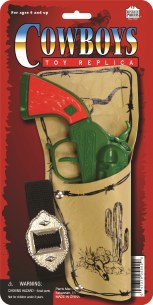 ORANGE/GREEN PISTOL W HOLSTER