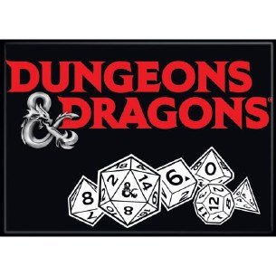 DnD LOGO AND DICE MAGNET
