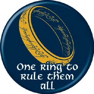 LOTR ONE RING TO RULE PIN
