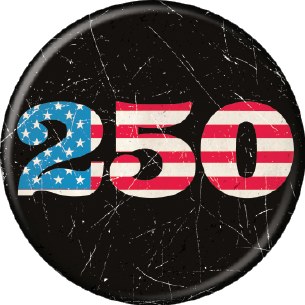 250  flag on black pin