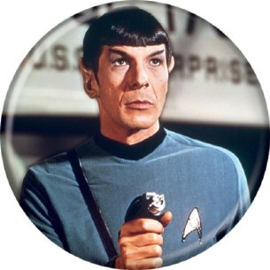ST SPOCK WITH PHASER PIN