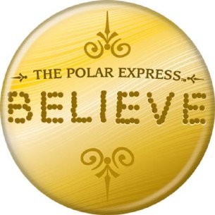 POLAR EXPRESS BELIEVE GOLD PIN