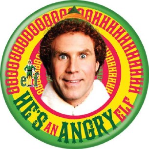 ELF HES AN ANGRY ELF PIN