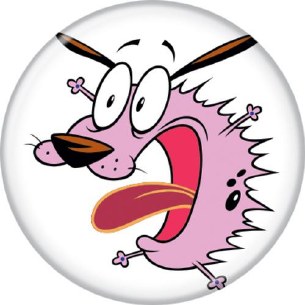 COURAGE THE  DOG SCREAM PIN