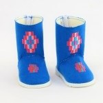 18" BLUE TRIBAL BOOTS