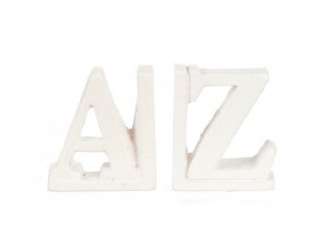 RESIN A-Z BOOKENDS