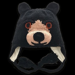 Black Bear Knit Hat