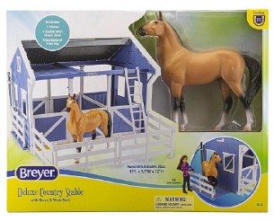 DELUXE COUNTRY STABLE W/HORSE