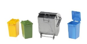 TRASH CONTAINER AND BINS