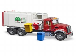 MACK RECYCLE TRUCK RED CAB