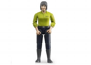 BRUNETTE WOMAN IN DARK BLUE