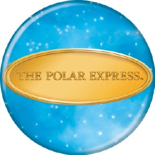 Polar Express Button: Logo Blu
