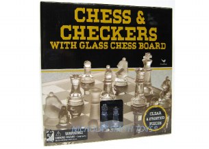 CHESS & CHECKER W/GLASS